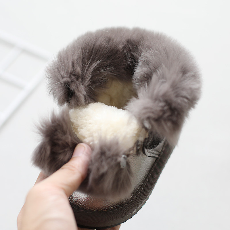 Cizme de zăpadă pentru fete și băieți, toamnă iarnă, pantofi calduri de pluș pentru copii, pantofi anti-alunecoși, pentru copii, impermeabili, rezistenti la vânt