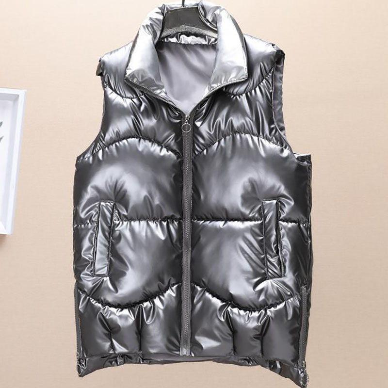 Dámske voľné bavlnené vesty Bright Face, módna kórejská jednoduchosť, ležérna bunda, zimná dámska hrubá bez rukávov, kabát na chlieb