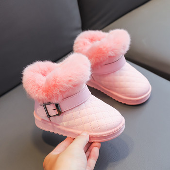 Κοριτσίστικες μπότες χιονιού 2022 Χειμερινές παιδικές μπότες εξωτερικού χώρου Ζεστά βελούδινα βαμβακερά παπούτσια Princess Αδιάβροχα Αδιάβροχα Παιδικά Μποτάκια