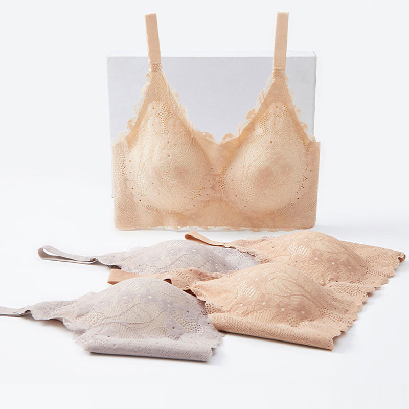 Γυναικεία σουτιέν Εσώρουχα χωρίς ραφή Σέξι δαντέλα με δίχτυ λουράκι ομορφιάς πίσω εσώρουχα Push Up Bralette Cozy Chest Tube Top Bralette