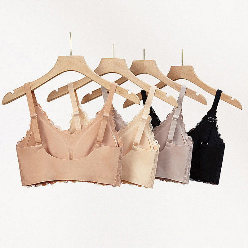 Γυναικεία σουτιέν Εσώρουχα χωρίς ραφή Σέξι δαντέλα με δίχτυ λουράκι ομορφιάς πίσω εσώρουχα Push Up Bralette Cozy Chest Tube Top Bralette