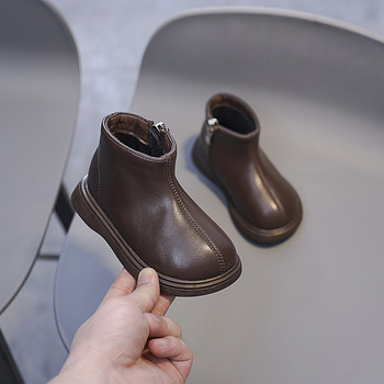 Бебешки ботуши за момичета Есенни зимни детски обувки Детски обувки в британски стил Водоустойчиви ветроустойчиви неплъзгащи се детски ботуши на открито