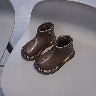 Βρεφικές μπότες για κορίτσια Φθινοπωρινά χειμωνιάτικα παιδικά παπούτσια βρεφικά παπούτσια βρετανικού στυλ Αδιάβροχα αντιανεμικά αντιολισθητικά παιδικά μποτάκια εξωτερικού χώρου