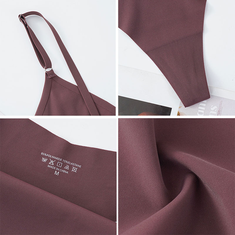 Set de sutien fără sudură pentru femei, tanga sexy, chiloți cu talie joasă, sutien fără sârmă, lenjerie, sutien, mătase de gheață, set de lenjerie de corp pentru femei