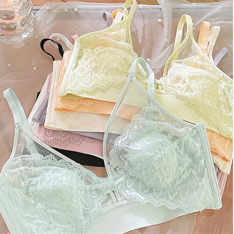 Lenjerie de corp franțuzească de primăvară și vară adună sâni mici urechi de iepure sâni mari sâni mici ultra-subțiri sexy colecție sutien