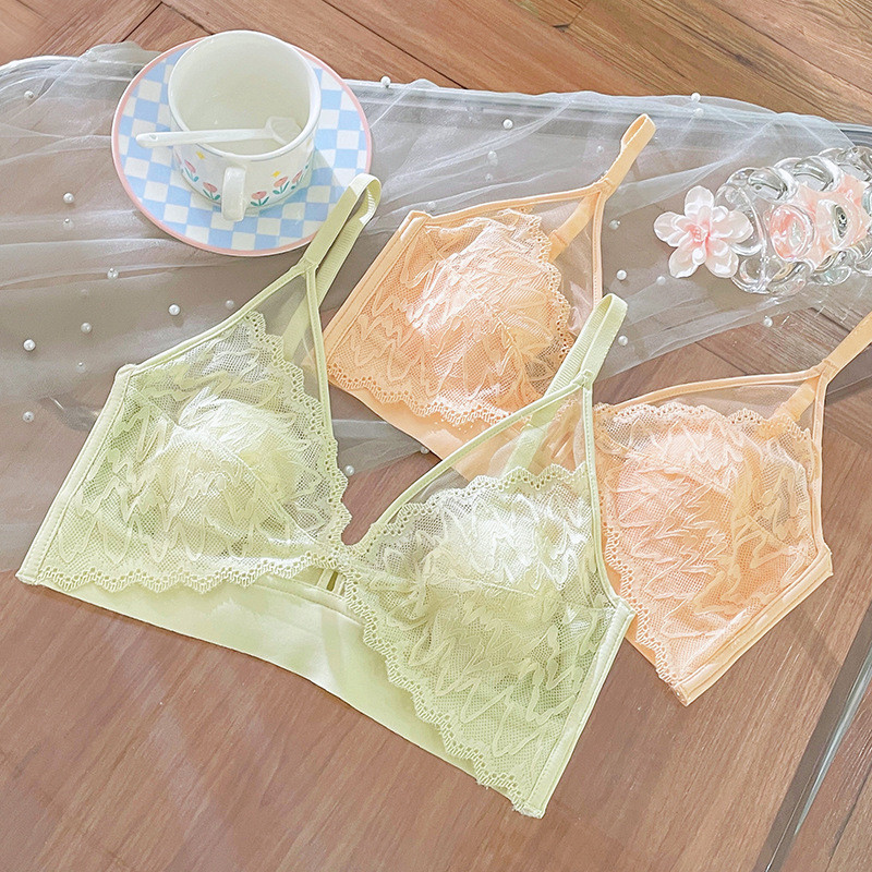 Lenjerie de corp franțuzească de primăvară și vară adună sâni mici urechi de iepure sâni mari sâni mici ultra-subțiri sexy colecție sutien