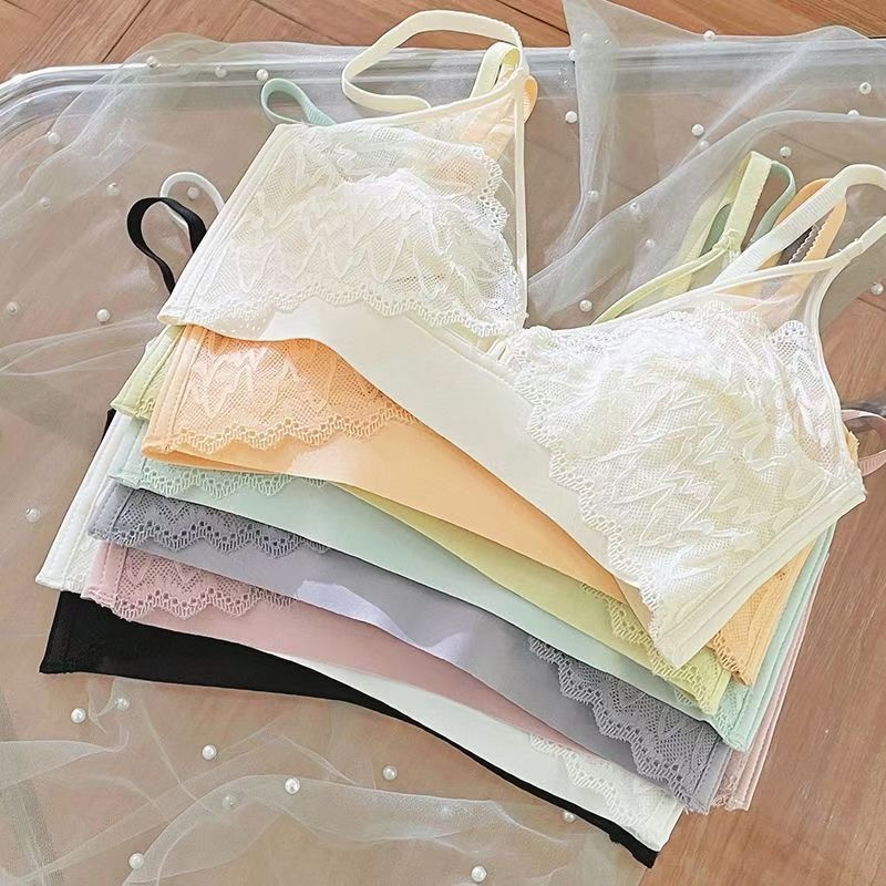 Lenjerie de corp franțuzească de primăvară și vară adună sâni mici urechi de iepure sâni mari sâni mici ultra-subțiri sexy colecție sutien