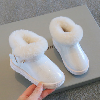 2023 Есен Зима Ботуши за сняг за момичета Топли плюшени детски памучни обувки Водоустойчиви ветроустойчиви неплъзгащи се детски ботуши на открито Бебешки обувки