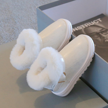 2023 Есен Зима Ботуши за сняг за момичета Топли плюшени детски памучни обувки Водоустойчиви ветроустойчиви неплъзгащи се детски ботуши на открито Бебешки обувки