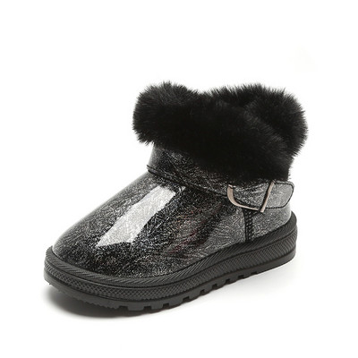 Cizme de zăpadă pentru fete, toamnă iarnă 2023, pantofi de bumbac pentru copii, calduri de pluș, impermeabile, rezistente la vânt, anti-alunecare, pentru exterior, pentru copii, pantofi pentru bebeluși