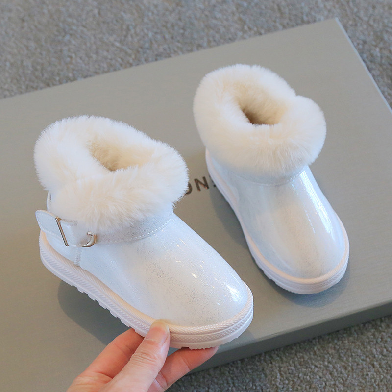 Cizme de zăpadă pentru fete, toamnă iarnă 2023, pantofi de bumbac pentru copii, calduri de pluș, impermeabile, rezistente la vânt, anti-alunecare, pentru exterior, pentru copii, pantofi pentru bebeluși