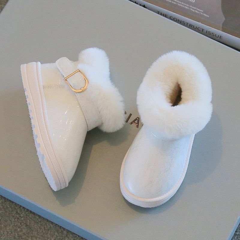 Cizme de zăpadă pentru fete, toamnă iarnă 2023, pantofi de bumbac pentru copii, calduri de pluș, impermeabile, rezistente la vânt, anti-alunecare, pentru exterior, pentru copii, pantofi pentru bebeluși