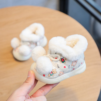 Φθινοπωρινές χειμερινές μπότες για μωρά για χιόνι Βρεφικά παπούτσια κινουμένων σχεδίων Παχύ βελούδινα παιδικά μποτάκια εξωτερικού χώρου Αντιανεμικά αδιάβροχα παιδικά παπούτσια