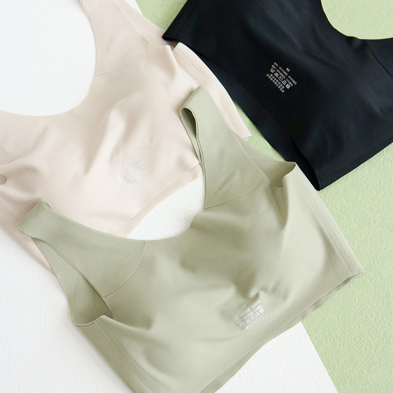 Ženski svileni grudnjak 89% prirodna svila 11% elastan Jastučići za svakodnevnu upotrebu Bez žica Bežični prsluk Cami grudnjak Bandeau Bralette TA017