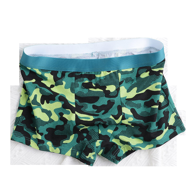 Medvilniniai kamufliažiniai raštai Seksualūs apatiniai Didelio dydžio kvėpuojantys vyriški bokseriniai šortai Kelnaitės Vyriškos apatinės kelnės Cueca Masculina Calzoncillos