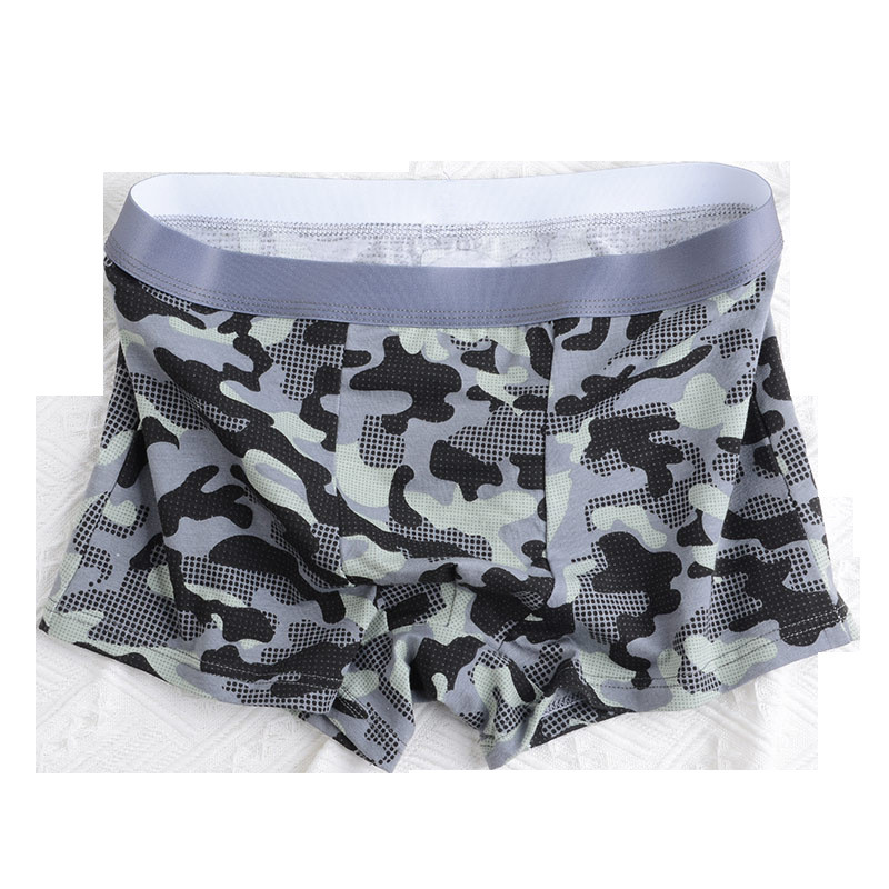 Medvilniniai kamufliažiniai raštai Seksualūs apatiniai Didelio dydžio kvėpuojantys vyriški bokseriniai šortai Kelnaitės Vyriškos apatinės kelnės Cueca Masculina Calzoncillos
