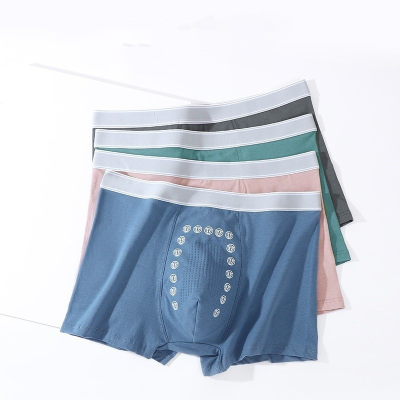 Boxer pentru bărbați în husă U Lenjerie de corp Boxer sexy pentru bărbați, fără sudură, respirabil, confortabil, chiloți din bumbac cu talie medie Cueca