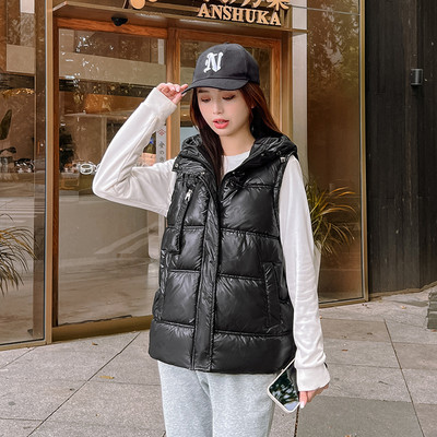 2023 m. Nauja, be skalbimo, ryškiai nuskalbta medvilninė liemenė, moteriška liemenė, rudeninė žieminė striukė be rankovių stora, šiltos liemenės, viršutiniai drabužiai, moteriški