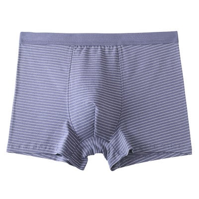 Chiloți bărbați cu dungi Chiloți boxer din bumbac Boxer pentru bărbați Calzoncillos Lenjerie moale respirabilă Cueca Homme