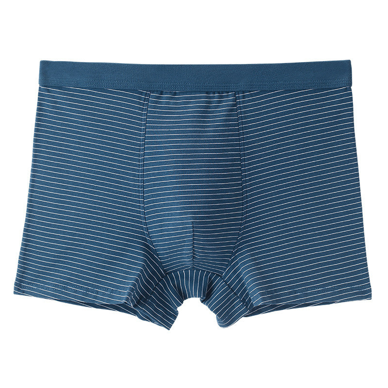 Chiloți bărbați cu dungi Chiloți boxer din bumbac Boxer pentru bărbați Calzoncillos Lenjerie moale respirabilă Cueca Homme