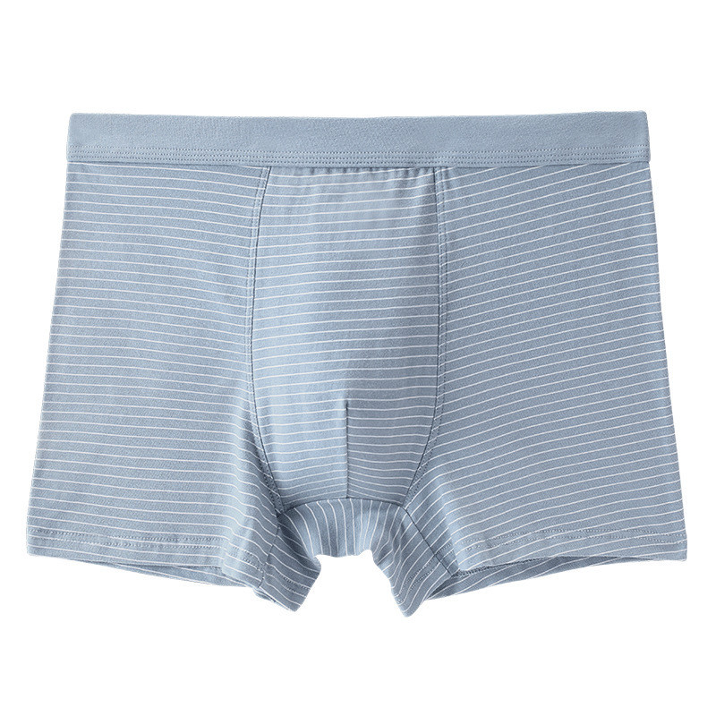 Chiloți bărbați cu dungi Chiloți boxer din bumbac Boxer pentru bărbați Calzoncillos Lenjerie moale respirabilă Cueca Homme