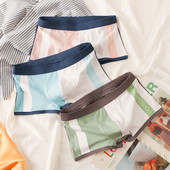 Lenjerie de corp pentru bărbați Boxeri din bumbac Chiloți pentru bărbați, respirabili, patchwork, chiloți pentru bărbați cu talie mijlocie.