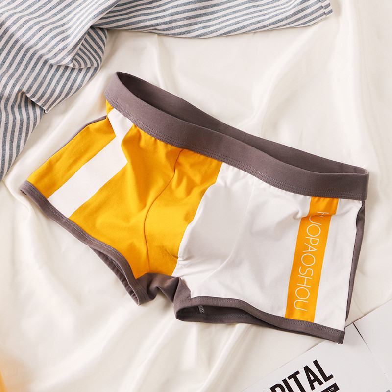 Lenjerie de corp pentru bărbați Boxeri din bumbac Chiloți pentru bărbați, respirabili, patchwork, chiloți pentru bărbați cu talie mijlocie.