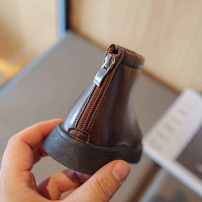 2022 Χειμερινά μποτάκια μέχρι τον αστράγαλο Ανοιχτόχρωμα παπούτσια για κορίτσια Επίσημες μαύρες καφέ κοντές μπότες με χαμηλό τακούνι Φοιτητικά Super Cozy βαμβακερά παπούτσια F09271