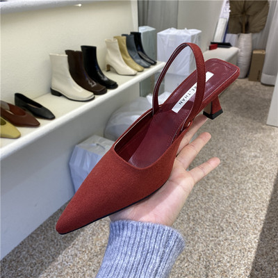 2023 Brand de vară pentru femei Sandale cu slingback Pantofi de modă cu arc ascuțit Rochie elegantă pentru femei Sandale pentru femei