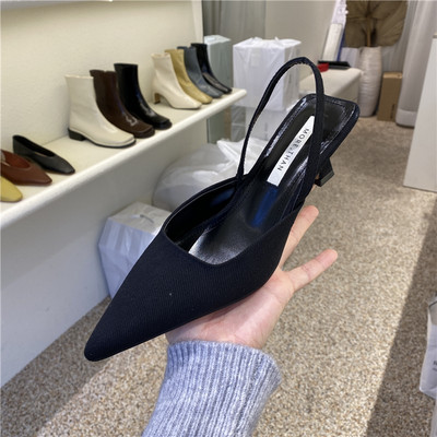 2023 Brand de vară pentru femei Sandale cu slingback Pantofi de modă cu arc ascuțit Rochie elegantă pentru femei Sandale pentru femei