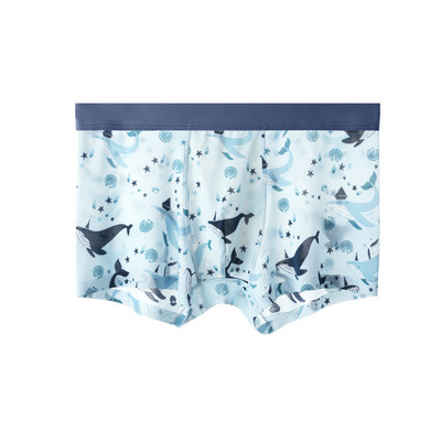 Otisnute seksi muške bokserice Ljetno ledeno svileno donje rublje Bešavne ultratanke muške bokserice Brzosušeće prozračne muške gaćice