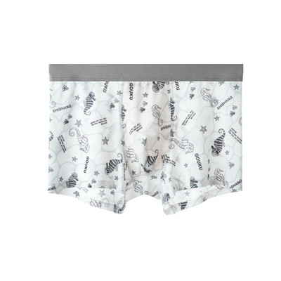 Otisnute seksi muške bokserice Ljetno ledeno svileno donje rublje Bešavne ultratanke muške bokserice Brzosušeće prozračne muške gaćice
