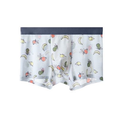 Otisnute seksi muške bokserice Ljetno ledeno svileno donje rublje Bešavne ultratanke muške bokserice Brzosušeće prozračne muške gaćice