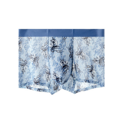 Otisnute seksi muške bokserice Ljetno ledeno svileno donje rublje Bešavne ultratanke muške bokserice Brzosušeće prozračne muške gaćice