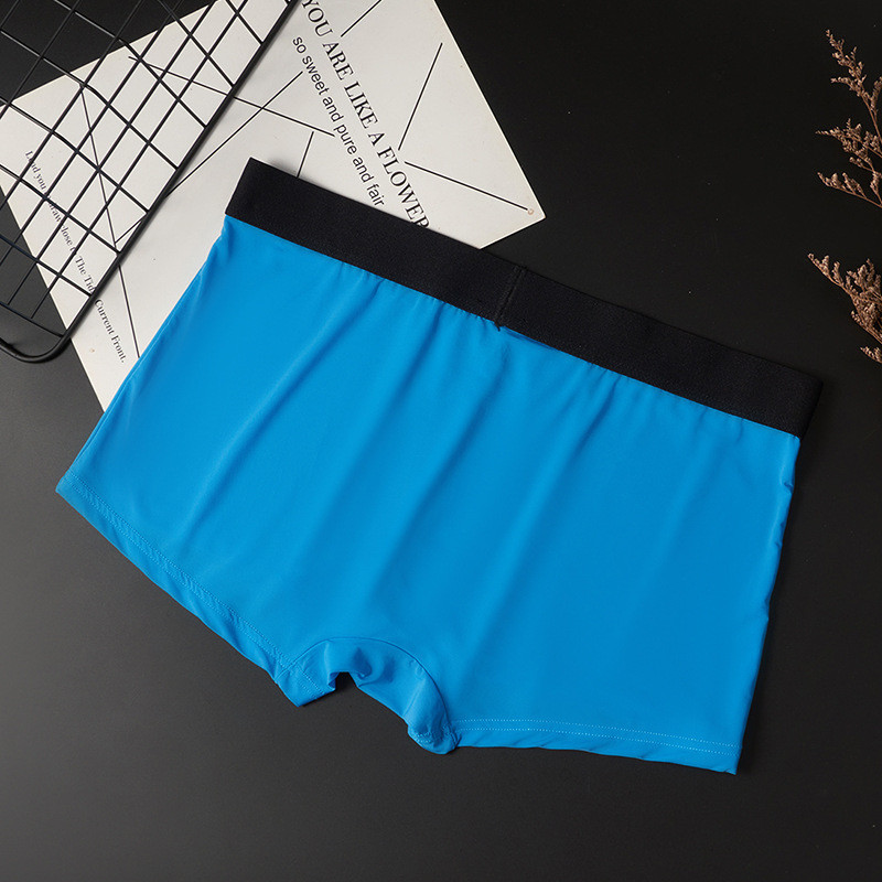 Ice Silk bešavne muške gaćice, tanke jednobojne prozračne muške bokserice Cueca seksi U torbica, muško donje rublje, gaće