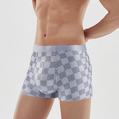 Modal καρό ανδρικό σώβρακο U Bulge Pouch Ανδρικά σέξι εσώρουχα σορτς μπόξερ Άνευ ραφής ανδρικό εσώρουχο Cuecas