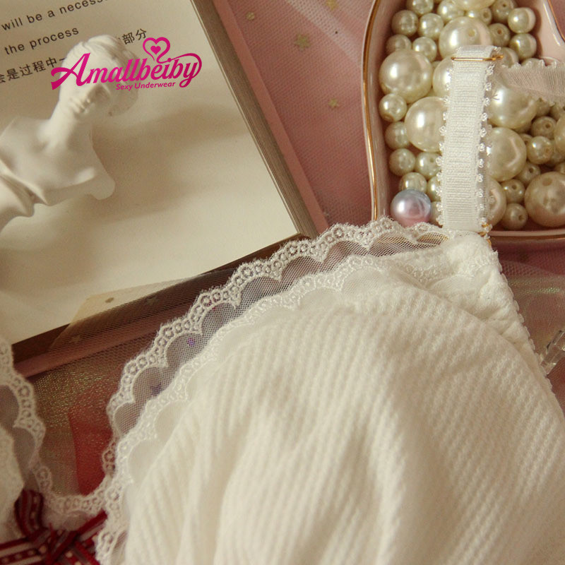 Lolita Roztomilé sladké ultra tenké podprsenky a nohavičky Set Princezná Spodná bielizeň Volánková podprsenka Krátke tangá Sada pre mladé dievčatá Spodná bielizeň Sexy dievčatá