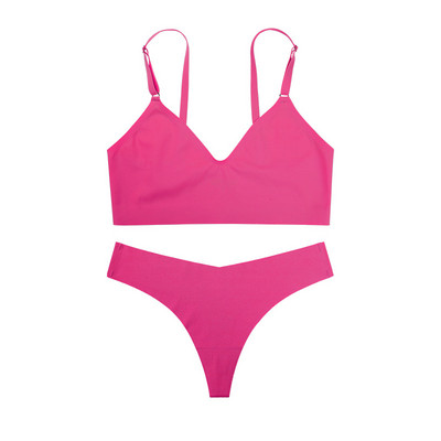 DM Bešavni komplet ženskog donjeg rublja Seksi donje rublje Majice bez rukava + brazilske gaćice Fitness Active Sports Push Up setovi grudnjaka za djevojke