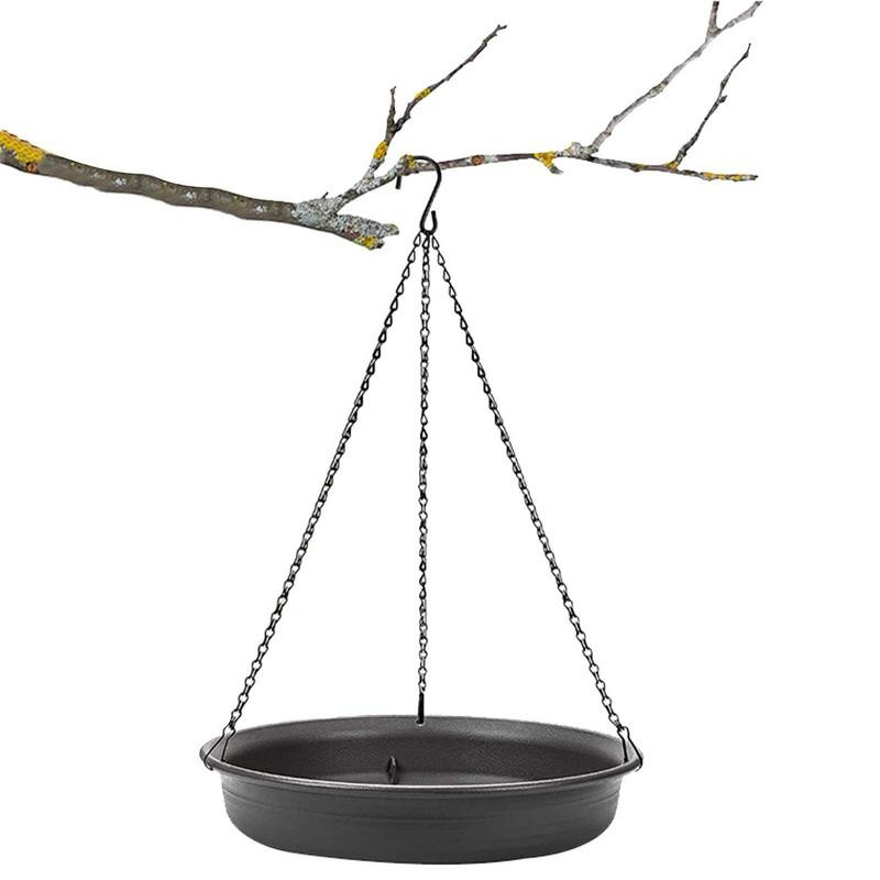 Pakabinamas paukščių lesytuvas paukščių vonios padėklas naminių paukščių šėrimo padėklas vandens gertuvė su patvaria grandine lauko sodo kiemo dekoro reikmenys naminiams gyvūnėliams