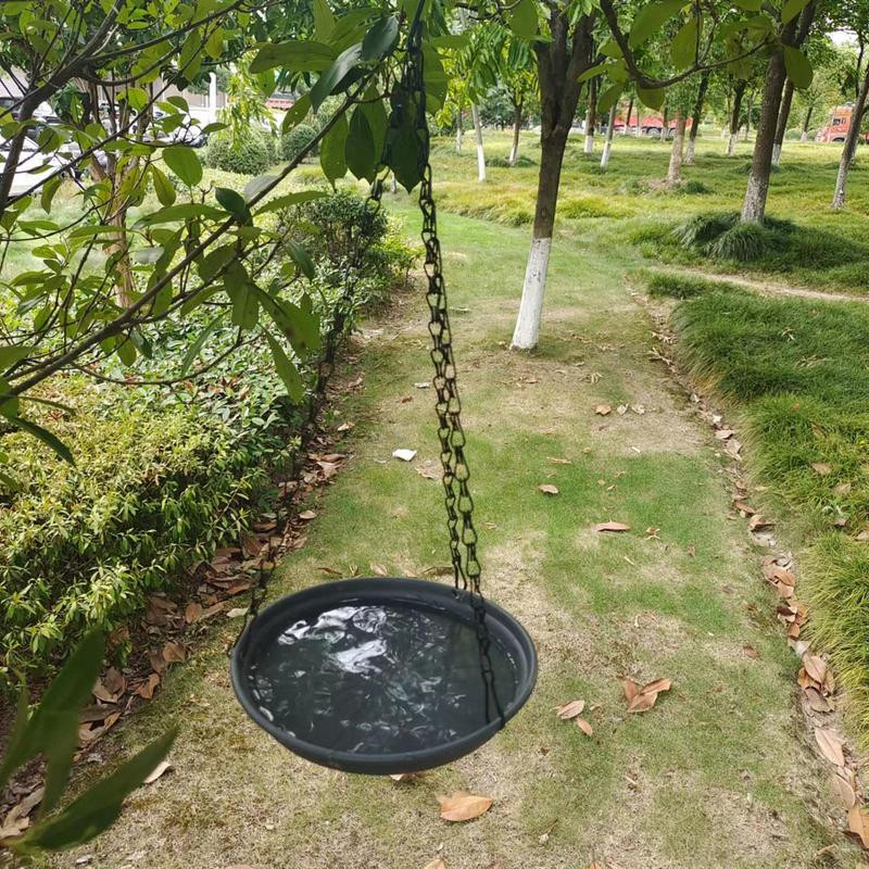 Pakabinamas paukščių lesytuvas paukščių vonios padėklas naminių paukščių šėrimo padėklas vandens gertuvė su patvaria grandine lauko sodo kiemo dekoro reikmenys naminiams gyvūnėliams