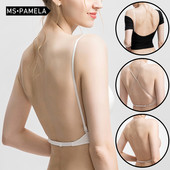 Σέξι σουτιέν με δαντέλα χωρίς πλάτη Δαντέλα με βαθύ U Χαμηλή πλάτη Bralette Thin Cup Brassiere Halter Μαλακό ελαστικό εσώρουχο χωρίς ραφές Encaje Mujer