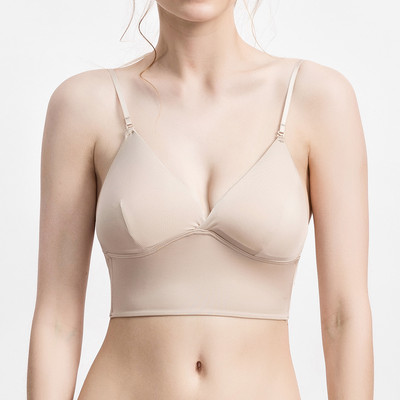 Σέξι σουτιέν με δαντέλα χωρίς πλάτη Δαντέλα με βαθύ U Χαμηλή πλάτη Bralette Thin Cup Brassiere Halter Μαλακό ελαστικό εσώρουχο χωρίς ραφές Encaje Mujer