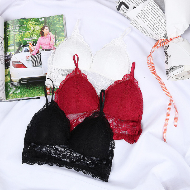 Σέξι σουτιέν με δαντέλα χωρίς πλάτη Δαντέλα με βαθύ U Χαμηλή πλάτη Bralette Thin Cup Brassiere Halter Μαλακό ελαστικό εσώρουχο χωρίς ραφές Encaje Mujer