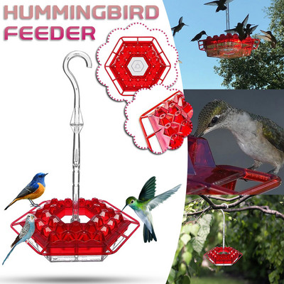 8-Hole Hummingbird Feeder Pet Bird Supplies Dispenser Μπουκάλι Drinking Cup Bowls for Outdoors Courtyard Bird Water Fountain#U40