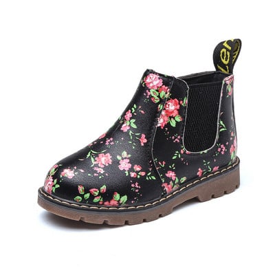 Copii Fete Cizme Pantofi Toamna Iarna Moda Casual Printed Flore Pantofi Copii Cizme scurte ботинки детские