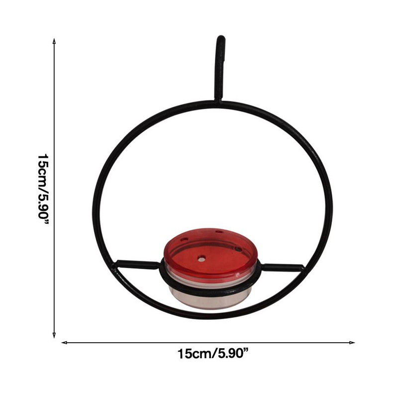 Tanka metalna hranilica za kolibri Viseća metalna okrugla hranilica za kolibri Pojilica za ptice za vanjsko dvorište Uređenje dvorišta