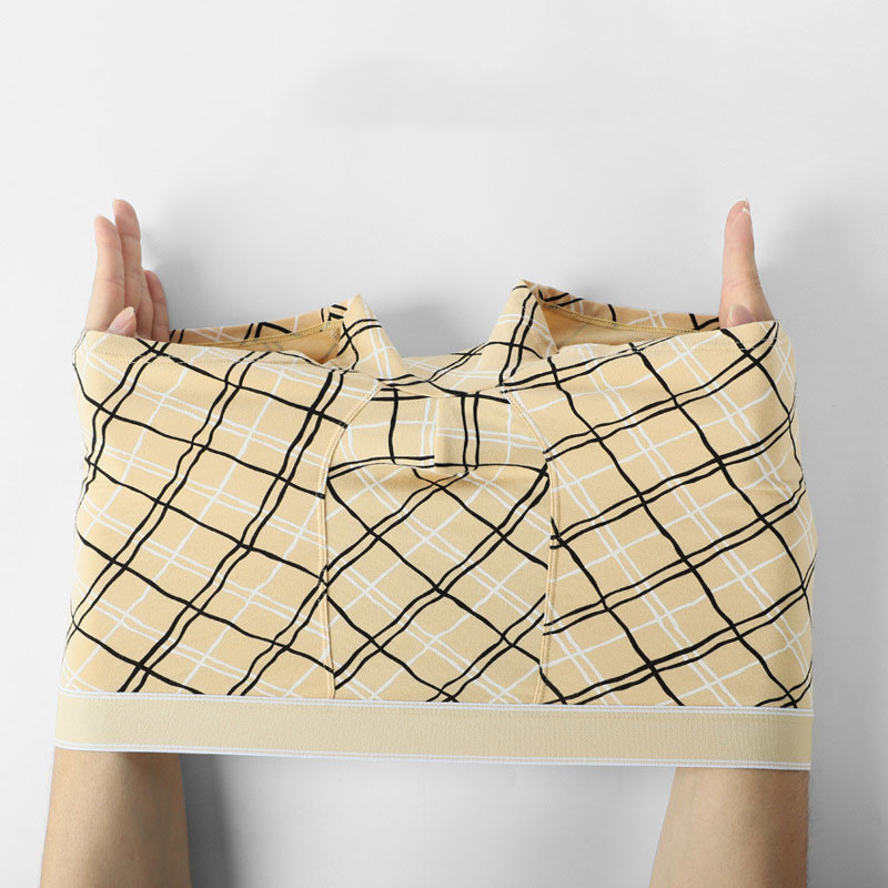 Muške bokserice Donje rublje Pamučne bokserice Homme modne muške gaćice srednjeg struka Breathbale U konveksna torbica Karirane gaće Cueca