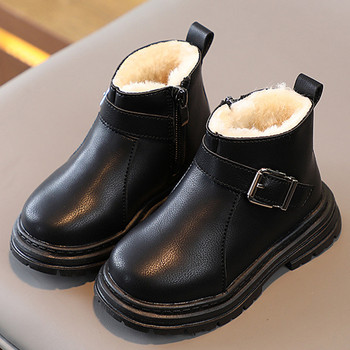 Παιδικές μπότες Νέα χειμωνιάτικη μόδα Ζεστά μποτάκια για αγόρια για κορίτσια Παπούτσια πλατφόρμας με φερμουάρ Μασίφ, στρογγυλά μποτάκια παιδικά καθημερινά παπούτσια