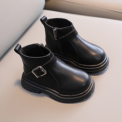 Cizme Copii Noua Iarna Moda Cizme calde Baieti Fete Pantofi cu platforma Fermoar Cizme cu varf rotund Pantofi casual copii