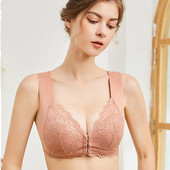 M-5XL Sutiene cu închidere în față pentru femei, lenjerie de corp de mărime mare, fără sudură, sutien push-up, sutien de top sexy